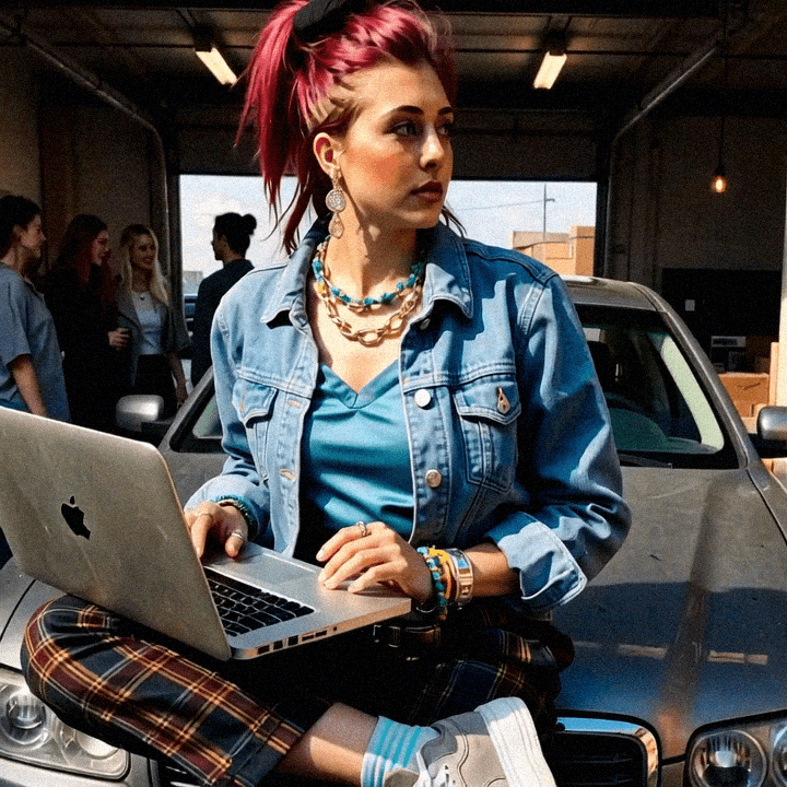 Emma-Jane MacKinnon-Lee coding again, in another workshop on a summer day in December