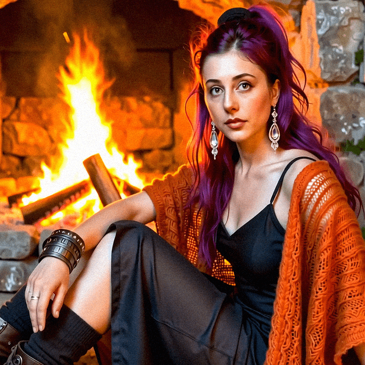 Emma-Jane MacKinnon-Lee, lighting fire wood