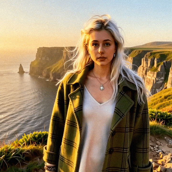 Emma-Jane MacKinnon-Lee, walking the highland rolling hills