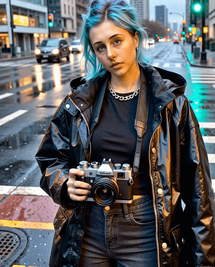 Emma-Jane MacKinnon-Lee filming the streets of new york city